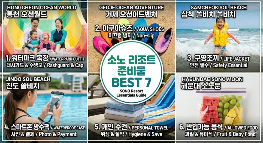 소노 리조트 준비물 BEST 7 | 오션월드 필수품 완벽 체크리스트(sono-resort-essentials) 2 소노 리조트 준비물 BEST 7 오션월드 필수품 체크리스트