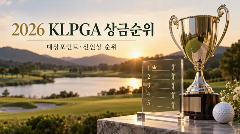 2026 KLPGA 상금순위 대상포인트 신인상 순위 안내 이미지