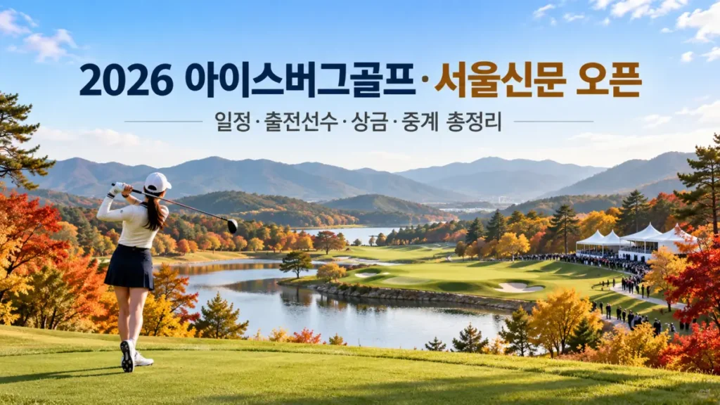 2026 아이스버그골프 서울신문 오픈 일정·출전선수·상금·중계 총정리 1 2026 아이스버그골프 서울신문 오픈