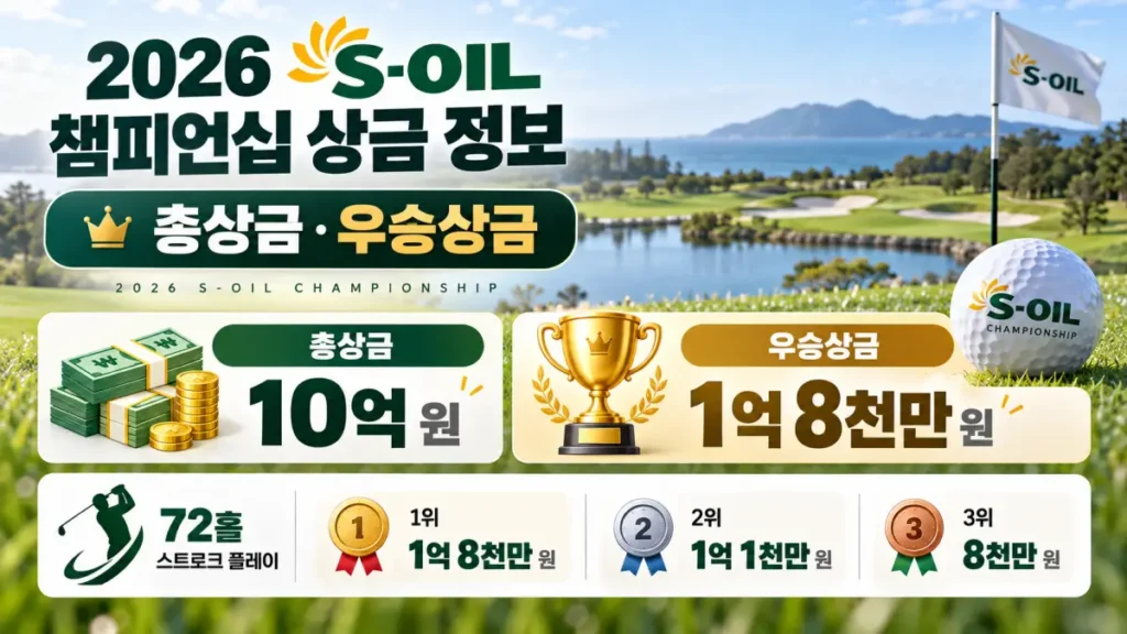 2026 S-OIL 챔피언십 일정·출전선수·상금·중계·갤러리 총정리 2 2026 S-OIL 챔피언십 상금