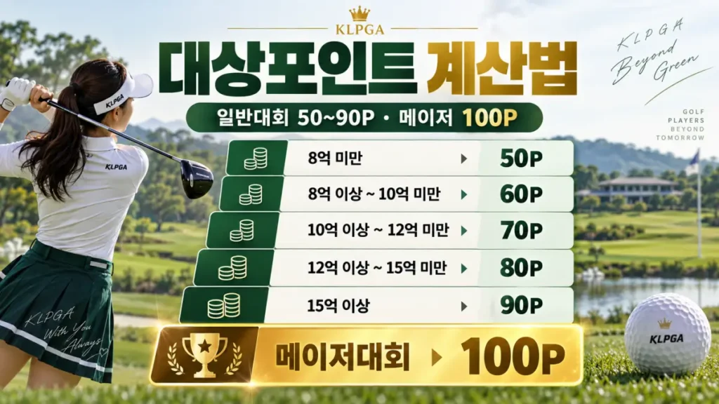 KLPGA 대상포인트 계산법