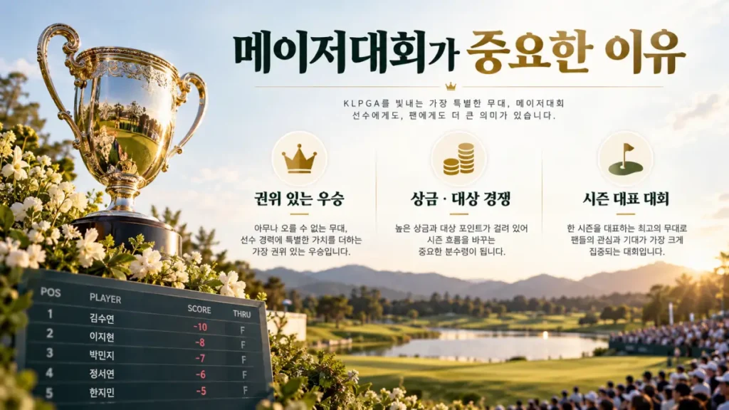 KLPGA 메이저대회가 중요한 이유