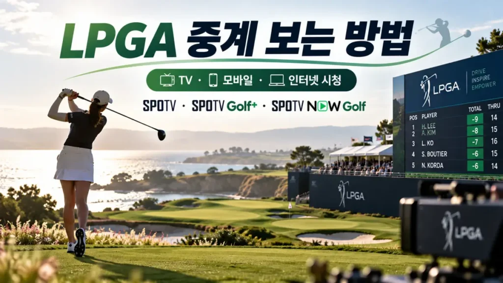 LPGA 중계 보는 방법|SPOTV TV·모바일·인터넷 시청 총정리 1 LPGA 중계 보는 방법