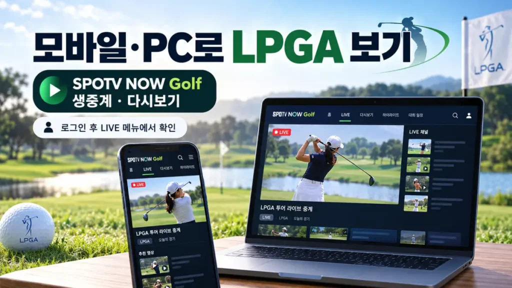 LPGA 중계 보는 방법|SPOTV TV·모바일·인터넷 시청 총정리 3 SPOTV NOW Golf LPGA 시청